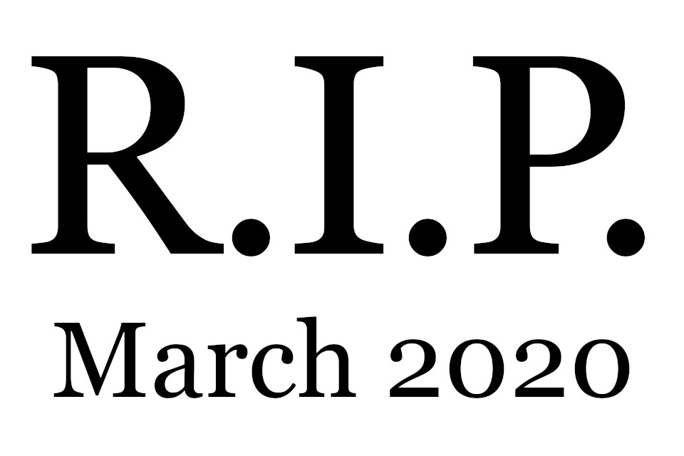 2020年3月に他界したミュージシャン及び音楽関係者