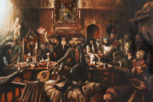 ロニー・ウッドが描いた「Beggars Banquet」のアートワーク、2020年