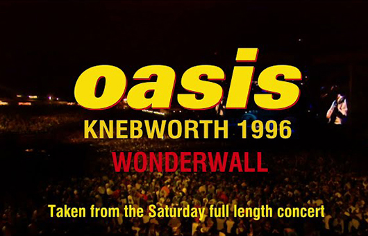 オアシス、ライヴ作品『ネブワース1996』から「Wonderwall」のライヴ映像公開