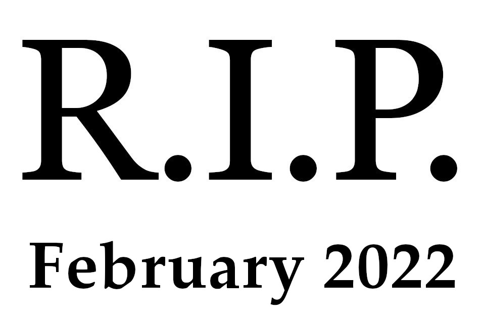 2022年2月に他界したミュージシャン及び音楽関係者