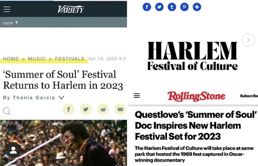 音楽ドキュメンタリー『サマー・オブ・ソウル』からインスパイアされた音楽フェス「Harlem Festival of Culture」、2023年開催