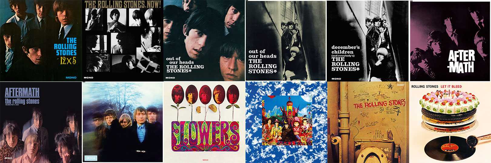 ストーンズが1960年代に発表したオリジナル・アルバム12作品を、MONO音源／紙ジャケット仕様で10月発売！