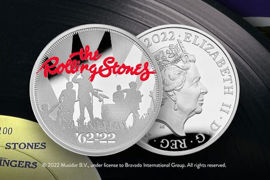 ローリング・ストーンズ、英国王立造幣局が60周年記念硬貨を発行