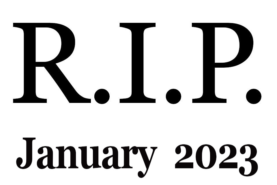 2023年1月に他界したミュージシャン及び音楽関係者