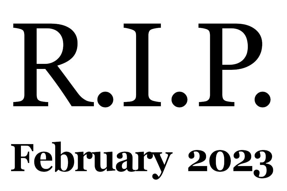 2023年2月に他界したミュージシャン及び音楽関係者