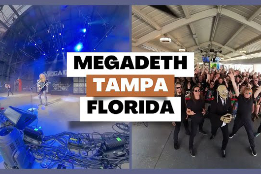 メガデス、6月24日フロリダ州タンパ公演の舞台裏映像公開