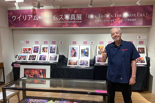 本日開幕！　ウイリアム・ヘイムス写真展「BACK TO 80’s：THE FINEST ERA」タワーレコード渋谷店にて、9/3（日）まで。ご本人も在廊