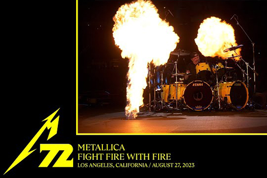 メタリカ、8/27のLA公演から「Fight Fire With Fire」と「Enter Sandman」のプロショット映像公開