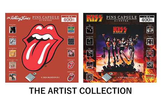 ストーンズとKISSのカプセルトイが登場。『THE ARTIST COLLECTION』第2弾