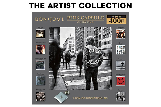 ボン・ジョヴィのピンズカプセルトイが『THE ARTIST COLLECTION』第3弾として登場！