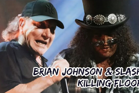 スラッシュ、AC/DCのブライアン・ジョンソンと「Killing Floor」をライヴで披露