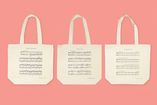 “Classique au piano”ピアノ楽譜シリーズトートバッグ全3種（各単体販売）