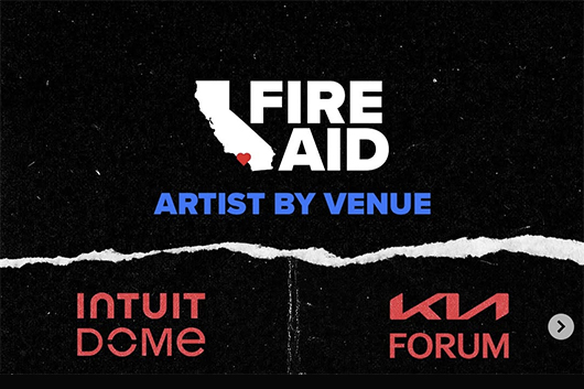 ロサンゼルス山火事救済支援コンサート「FireAid」、2会場の各ラインナップ発表