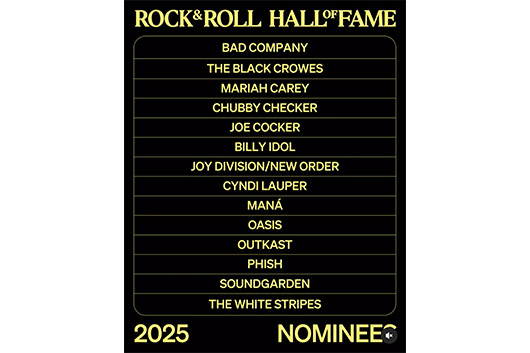 2025年「ロックの殿堂」入り候補アーティスト発表