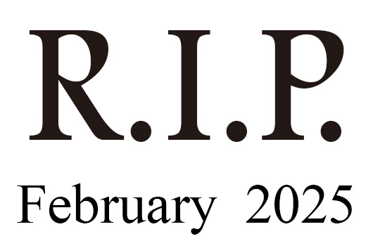2025年2月に他界したミュージシャン及び音楽関係者