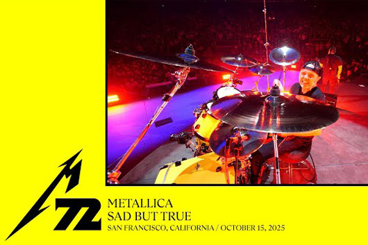 メタリカ、10月15日のチャリティ公演から「Sad But True」のプロショット映像公開