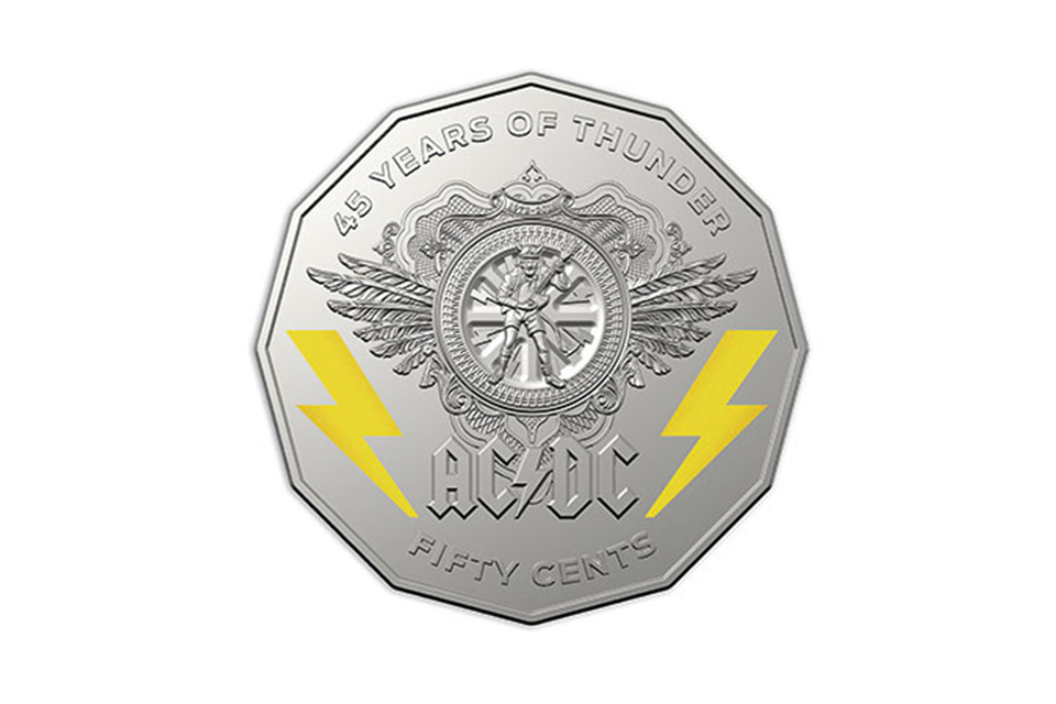 王立オーストラリア造幣局がAC/DCの45周年記念硬貨を発行