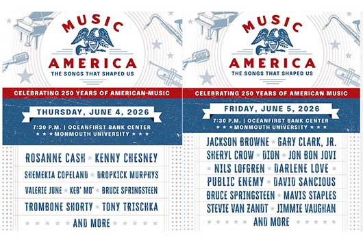 ブルース・スプリングスティーン、ジョン・ボン・ジョヴィ、ジャクソン・ブラウンら豪華アーティストが出演する『Music America』が6/4・5にモンマス大学で開催