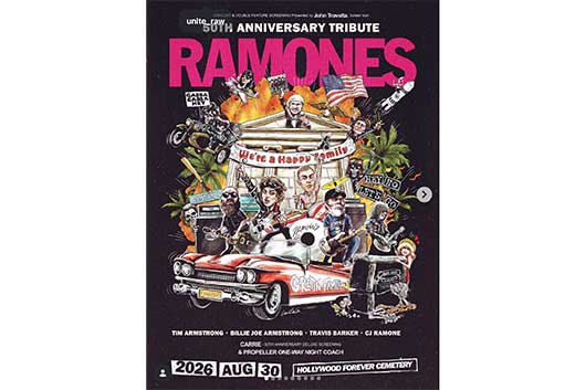 グリーン・デイのビリー・ジョー、オールスター・バンドでのラモーンズ50周年トリビュート・ライヴで19曲を披露