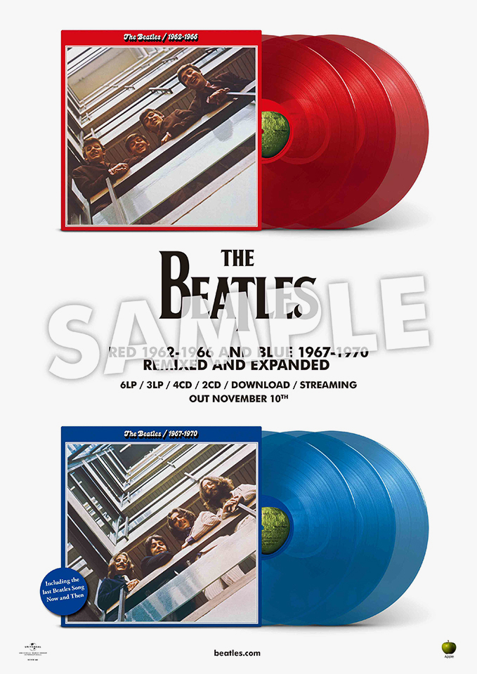 The Beatles 2023 Edition 青盤+赤盤カラーレコードセット