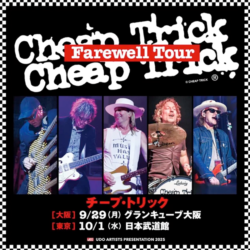 チープ・トリック来日決定“at BUDOKAN”！ 日本での見納め