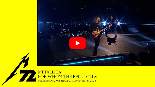 メタリカ、“M72 World Tour” からのライヴ動画「Wherever I May Roam