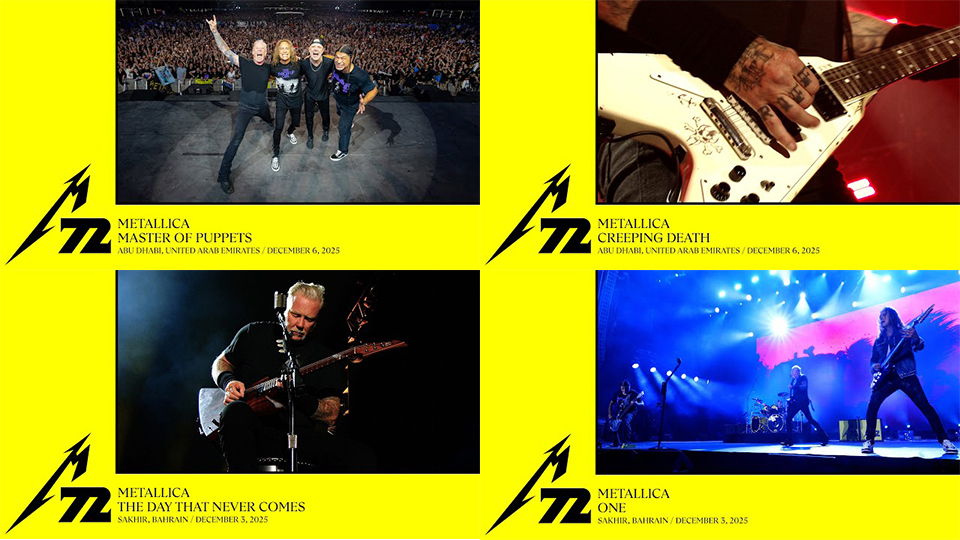 メタリカ “M72 World Tour” ライヴ動画、「Master Of Puppets」等最新