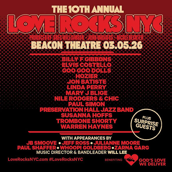 チャリティ・コンサート “LOVE ROCKS NYC 2026” でポール・サイモン