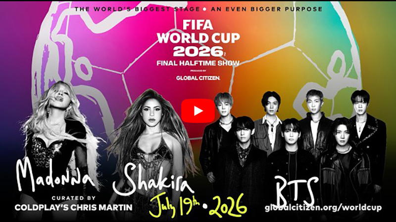 6月開幕のFIFA W杯2026、史上初の決勝戦ハーフタイム・ショウのヘッド