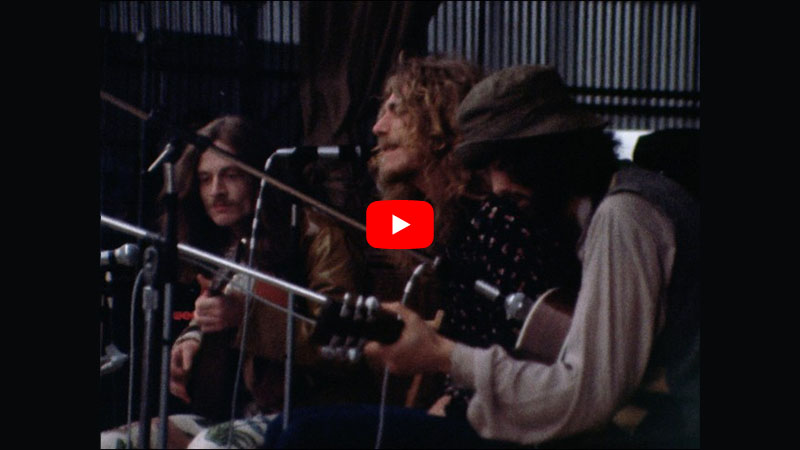 レッド・ツェッペリン、1970年の80分以上にわたる歴史的ライヴ映像が